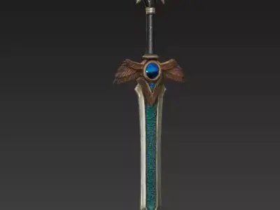 Pharaoh Guardian Blade 3D Model Low-poly 3D model