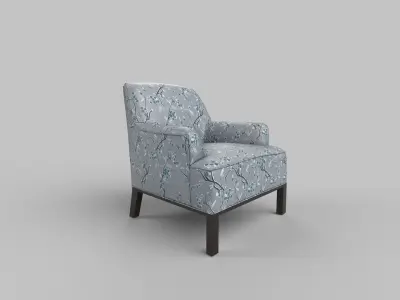 chair with floral pattern 3D model