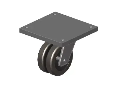 Caster Wheel Low-poly 3D model