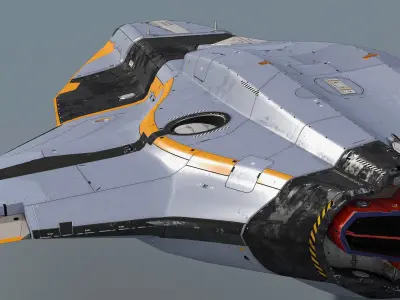 Space Fighter Roxetta Low-poly 3D model
