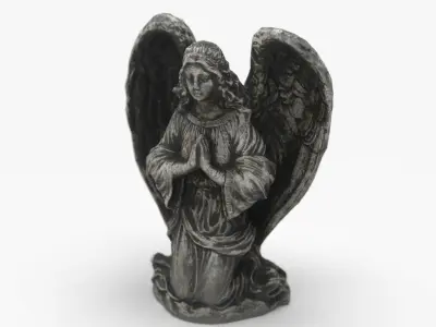 PRAYING ANGEL Low-poly 3D model