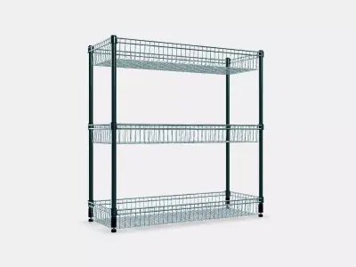 OMAR Regal with 3 baskets 1 3D model