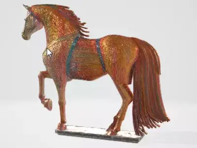 3D Horse Figurine  High Quality Decorative Asset 3D model