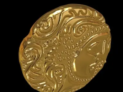celtic coin 3D print model