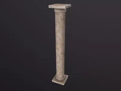 Antique Column 3D Model Low-poly 3D model