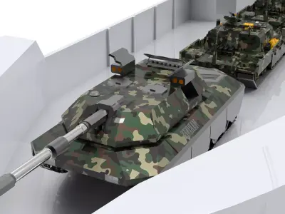 Landing Ship Tank Low-poly 3D model