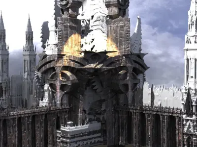 Vampires Golden Dawn Castle Kit bash extended  3D model