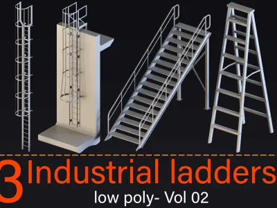53 Industrial ladders- Vol 02 3D model