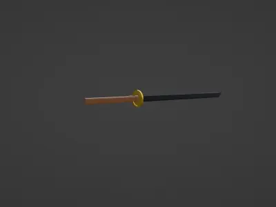 Simple Samurai Sword - Katana Free low-poly 3D model