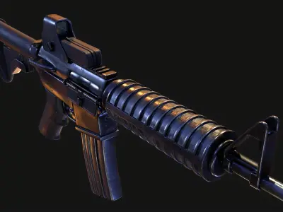 Realistic M4 Rifle 3D model