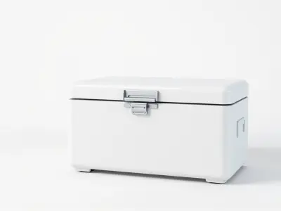 Emergency Medical Storage Chest with Movable Shelves Low-poly 3D model