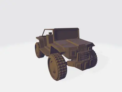 Jeep for game Free low-poly 3D model