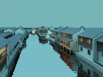 Chinese Style Architecture 3D model 21