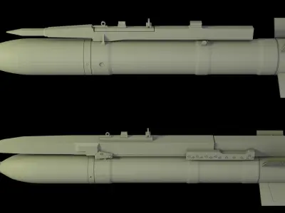 Modern soviet plane air missile  3D model