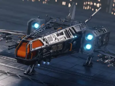 Spaceship Free 3D model by jazoone