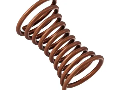 Antique Copper Concave Spring 3D model