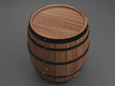 Wine Barrel 3D model purchase