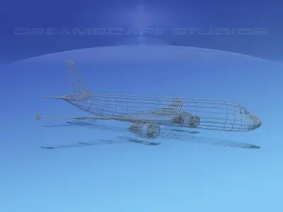Airbus A320 LP America West Airlines Low-poly 3D model