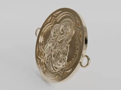 Saint Joseph medal 3D print model