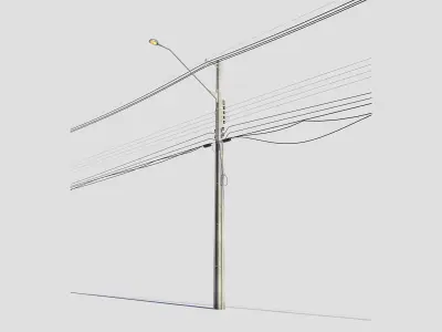 Streetlight Electrical Pole 3D model