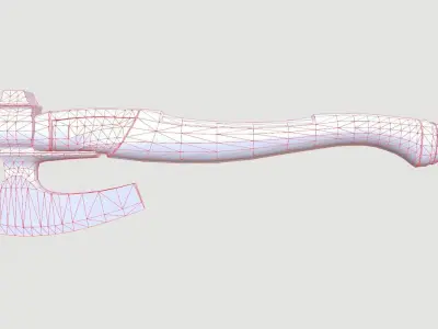 Viking Axe Low-poly 3D model game-ready Low-poly 3D model