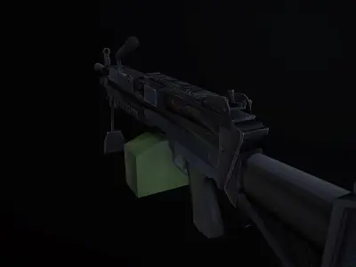 M249 Machine Gun Low-poly 3D model