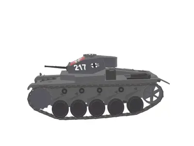 WW2 German Tank Pzkw II 3D model