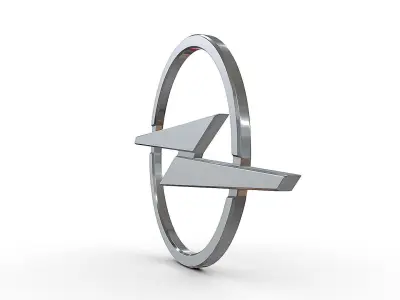 opel new logo 3D model