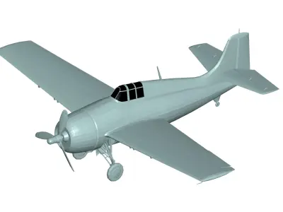 Grumman F4F Wildcat 3D model purchase