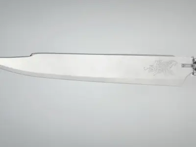 Gunblade final fantasy vii sword Low-poly 3D model