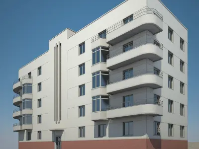 Apartment Building 04 3D model purchase