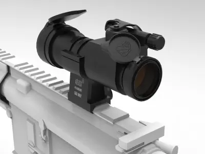 Wilcox Mount CompM4 Low-poly 3D model