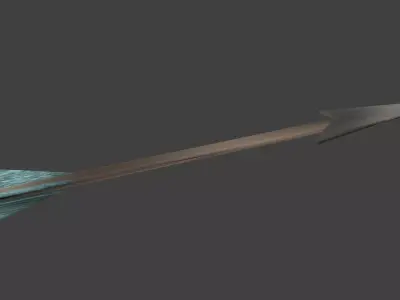 Wooden Arrow Free low-poly 3D model