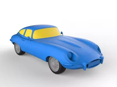 Jaguar 1961 Classic Car 3D print model