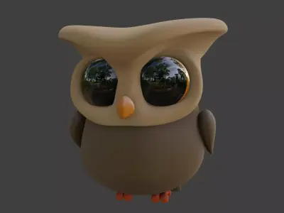 Cartoon Owl 3D model purchase
