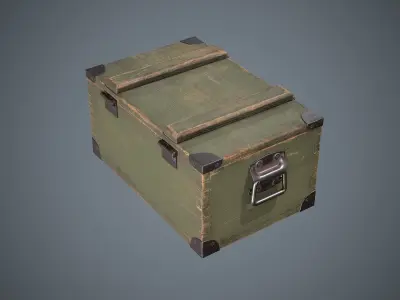 Military Box Container Low-poly 3D model