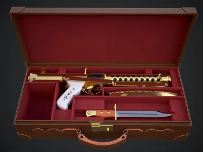 Sterling Mk 4 Low-poly 3D model