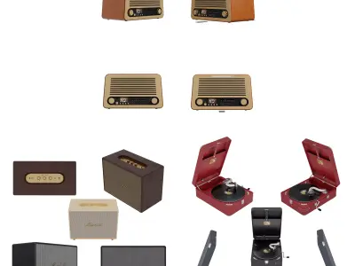 Audio collection 3D model