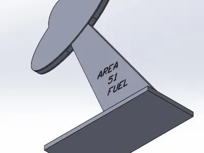UFO Theme Gas Station Sign Area 51 3D print model