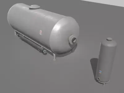Industrial Tank 4 Low-poly 3D model