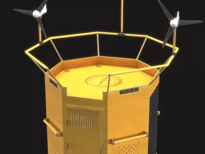 Sea Buoy v5 Low-poly 3D model