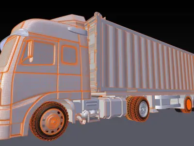 TRUCK 3D MODEL semi 3D model