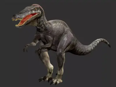 Velociraptor HP and LP 3D model