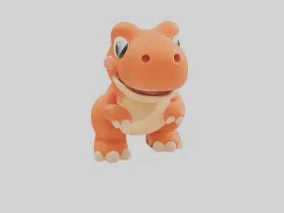 Cartoon Cute Trex Low-poly 3D model
