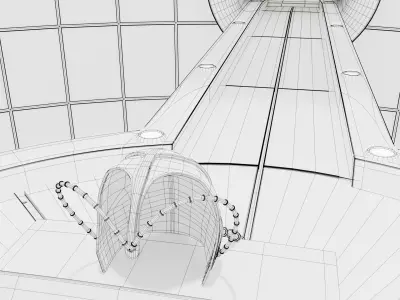 Marvels X-Men Sub-Basement - Corridor and Cerebro 3D model