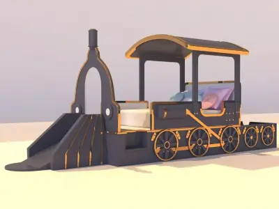 bed train  3D model