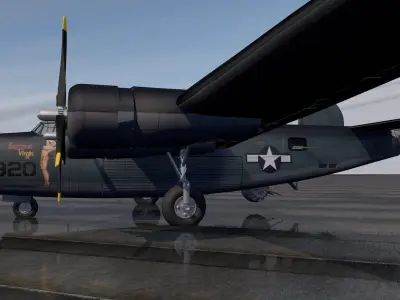 consolidated PB4Y-1 liberator 3D model by chipbasschao