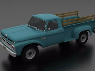 F-Series F-250 Flareside Pickup 1966 Low-poly 3D model