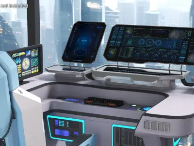 Futuristic Command Station 3D model