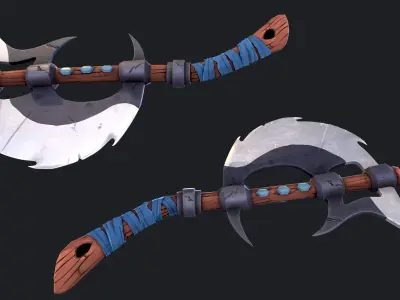Fantasy Axe - Game Ready -  Low-poly 3D model